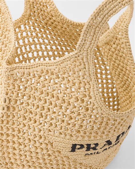 Natural Crochet Tote Bag .